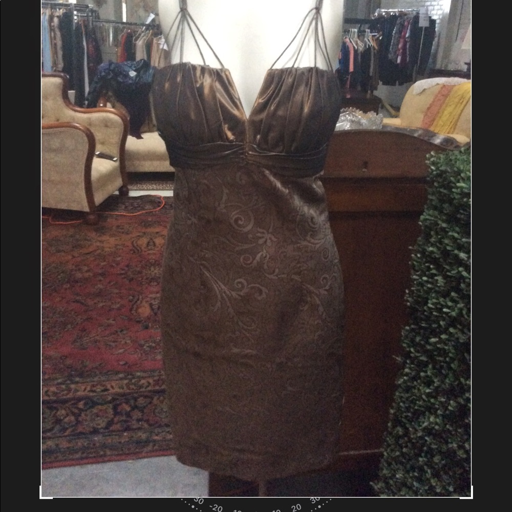 Gorgeous Badgley Mischka Bronze Cocktail Sz 8